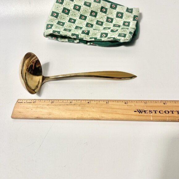 Vintage Dirigold Dirilyte Goldware Regal Flatware Silverware Serving Gravy Ladle - Picture 3 of 6